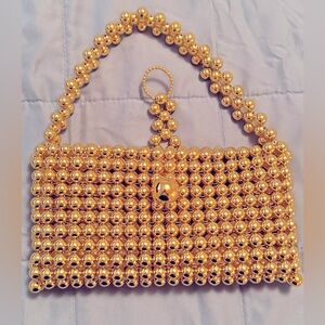 VANINA Gold La Riviere De Galets Baguette Shoulder Bag